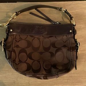 Coach Leatherware Clutch Handbags No G0868-12657 Canvas & Brown